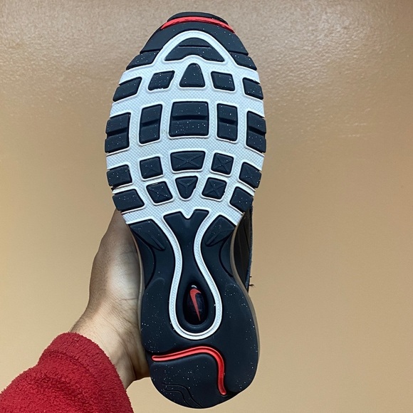 Nike Air Max 97 Women’s Running Sneakers “Black University Red” Size 6 - Picture 14 of 16